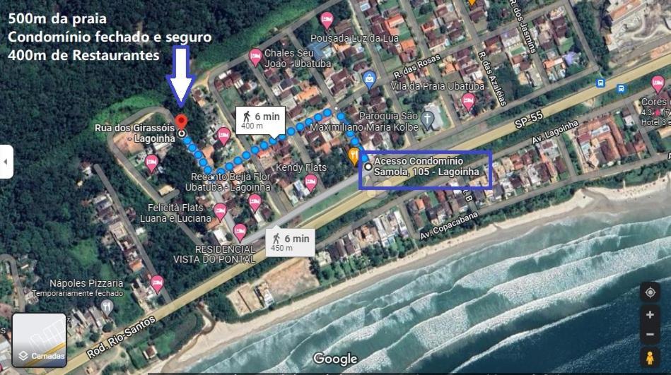 Refugio Praia Lagoinha Ubatuba-Sp Condominio Samola Apto 05 Eksteriør billede
